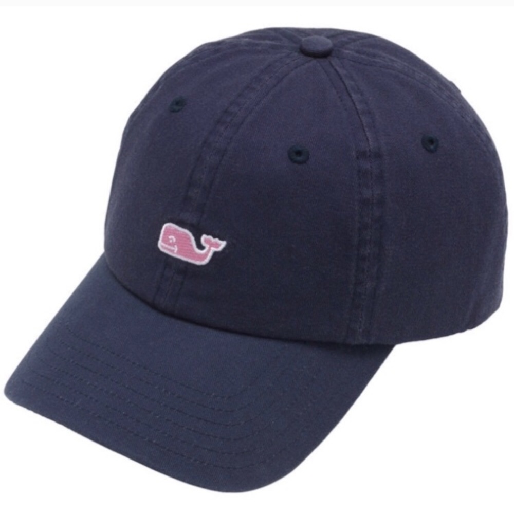 Vineyard Vines Navy Hat with Pink Whale NWT